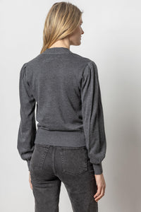 Lilla P - Surplice Sweater - Onyx