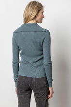 Load image into Gallery viewer, Lilla P - Button Collar Henley - Heron