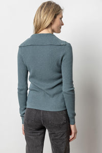 Lilla P - Button Collar Henley - Heron