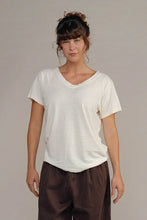 Load image into Gallery viewer, Jungmaven - Paige V-Neck Tee - Washed White
