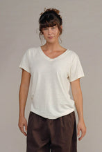Load image into Gallery viewer, Jungmaven - Paige V-Neck Tee - Coffee