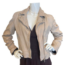 Load image into Gallery viewer, Maurtius Julene Leather Jacket -  Beige