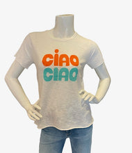 Load image into Gallery viewer, J Society Ciao Ciao Short Sleeve Sweater - White