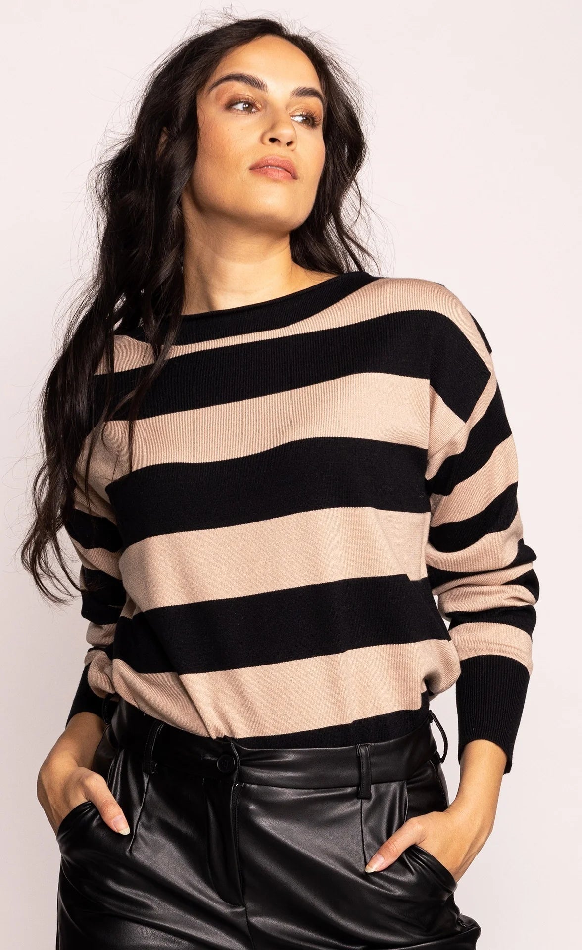 Pink top martini sweater