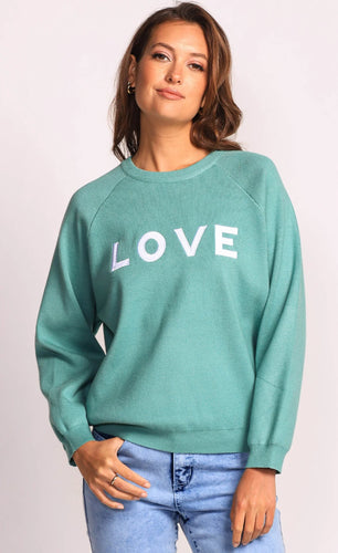 Pink Martini - LOVE Sweater - Green