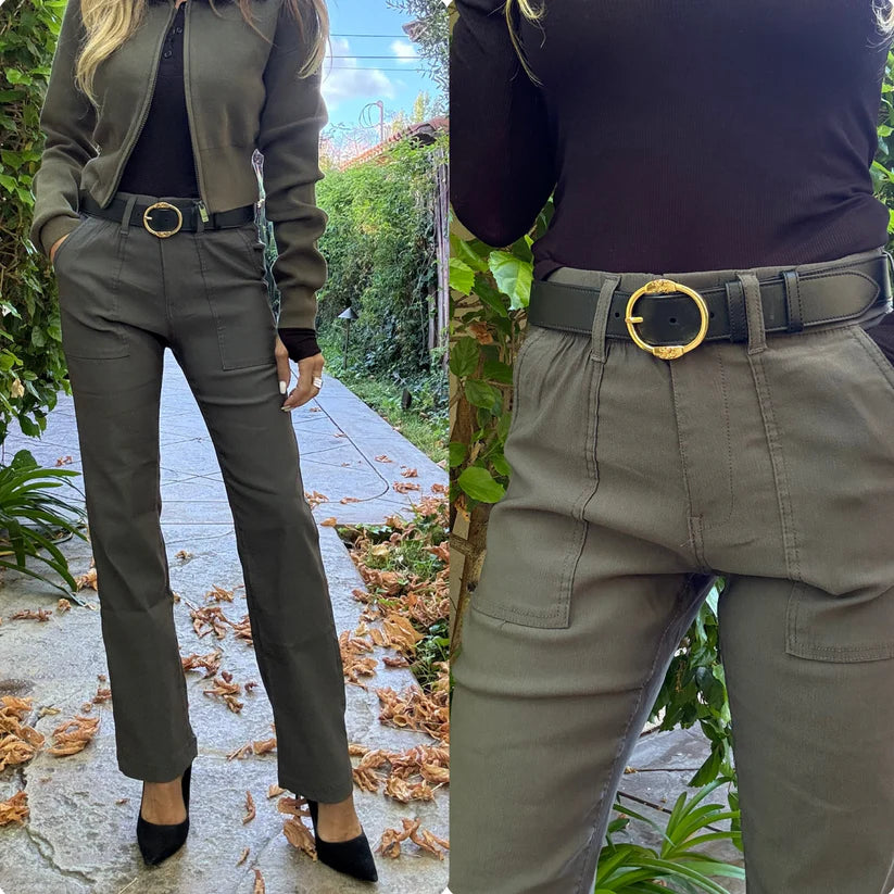 Bevy Flog Raquel Pant - Dark Green