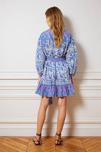 Charina Sarte - Sharma Mini Dress - Blue/Violet