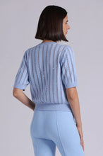 Load image into Gallery viewer, Minnie Rose - Sparkle Short Sleeve Crew - Sky Blue