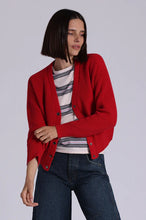 Load image into Gallery viewer, Minnie Rose Shaker Crop Cardi - Cranberry