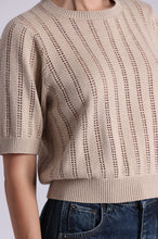 Load image into Gallery viewer, Minnie Rose - Sparkle Short Sleeve Crew - Brown Sugar