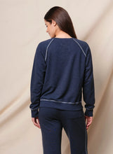 Load image into Gallery viewer, Sundry Sunshine Raglan Sweatshirt - Deep Navy