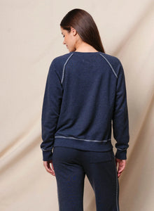 Sundry Sunshine Raglan Sweatshirt - Deep Navy