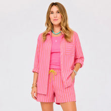 Load image into Gallery viewer, Kerri Rosenthal - Mia Stripe Button Down - Palm Pink/Cali Rose