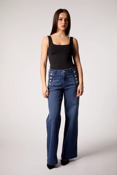 Blue Revival - Sailor Wide Leg - Mid Blue