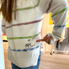 Load image into Gallery viewer, Kerri Rosenthal - Colette Stripe Sweater - White