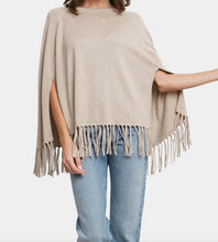 Load image into Gallery viewer, J Society - Fringe Cape - Taupe