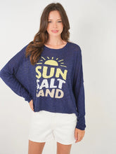 Load image into Gallery viewer, Stitchdrop Crew Sun Salt Sand Sweater - Navy