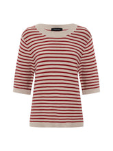 Load image into Gallery viewer, Sanctuary Sweater Tee - Opal Raspberry Stripe