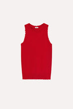 Load image into Gallery viewer, Minnie Rose - Frayed Tank - Lava Red