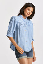 Load image into Gallery viewer, Dear John - Janella Button Front Top - Perfect Blue