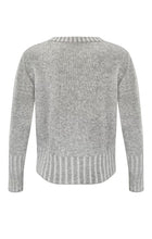 Load image into Gallery viewer, Windsor &amp; White - Plaited Trim Cashmere Crew Neck Sweater - Mid Grey