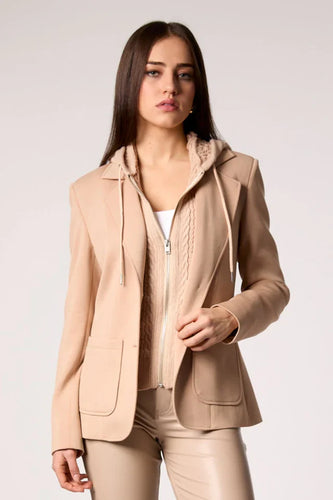 Blue Revival Toasty Cable Knit Blazer - Camel