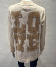 Load image into Gallery viewer, Brodie- Western Love Cashmere Cardi - Antique White/Camel