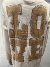 Load image into Gallery viewer, Brodie- Western Love Cashmere Cardi - Antique White/Camel