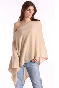 Minnie Rose - Cashmere Ruana - Brown Sugar