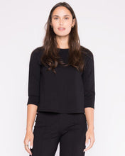 Load image into Gallery viewer, Ripley Rader - Ponte Knit 3/4 Sleeve Top - Black