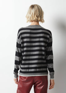 Zaket & Plover - Essential Stripe Crew - Pewter