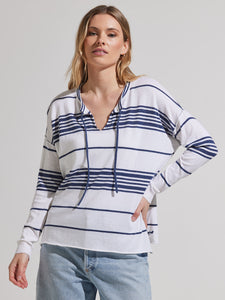 Zaket & Plover - Beach Stripe Sweater - White