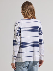 Zaket & Plover - Beach Stripe Sweater - White