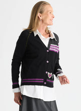 Load image into Gallery viewer, Zaket &amp; Plover - Hearts Cardi - Black