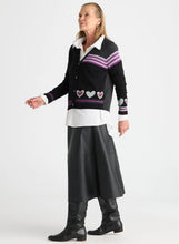 Load image into Gallery viewer, Zaket &amp; Plover - Hearts Cardi - Black