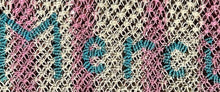 Load image into Gallery viewer, Merci Jute Tote - Pink/Turq