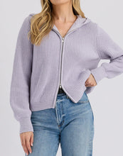 Load image into Gallery viewer, Stitches and Stripes Winfrey Hoodie Sweater - Lilac
