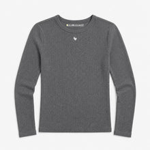 Load image into Gallery viewer, Kerri Rosenthal - Long Sleeve Rib Tee - Charcoal