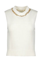 Load image into Gallery viewer, Bishop + Young - Savoy Chain Detail Sweater Tank - Ivory
