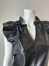 Load image into Gallery viewer, Melissa Nepton Kamila Vegan Leather Top - Black