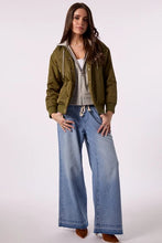 Load image into Gallery viewer, Blue Revival - Bailey Bomber With Hoodie - Olive