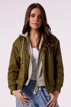 Load image into Gallery viewer, Blue Revival - Bailey Bomber With Hoodie - Olive