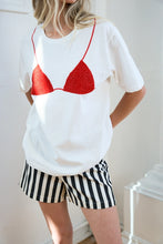 Load image into Gallery viewer, Bikini Graphic Tee - White/Red