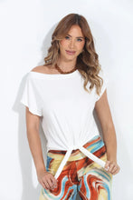 Load image into Gallery viewer, Veronica M - Cupro Front Tie Top - Ivory