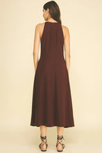 Load image into Gallery viewer, Pinch - Halter Neck Maxi Dress - Red Brown