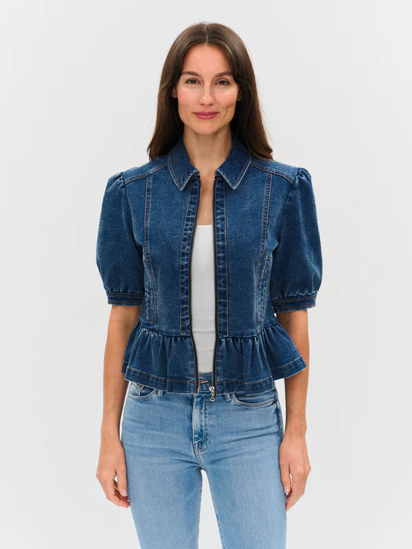 Six Fifty - Delancey Denim Peplum Jacket - Denim – CAMI