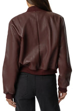 Load image into Gallery viewer, Kut Steph Zip Faux Leather Bomber Jacket - Bordeaux