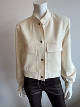 Load image into Gallery viewer, Lola &amp; Sophie - Luxe Twill Bomber - Eggshell