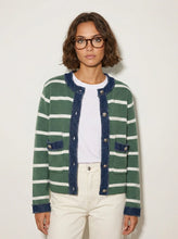 Load image into Gallery viewer, Cherry Chan Jacket Sweater - Green/White