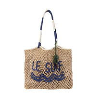 Load image into Gallery viewer, Lu &amp; Elle -Le Surf Macrame Tote - Blue
